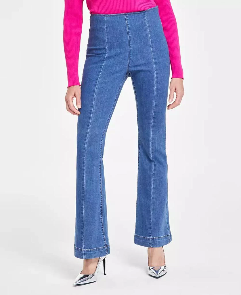 INC International Women's High Rise Pull-On Flare Jeans, Created for Macy's 5