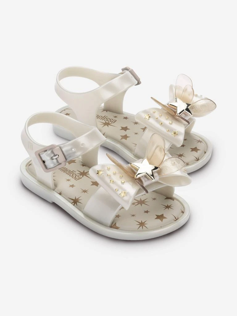 Mini Melissa Mini Melissa Girls Mar Star Sandals in White 2