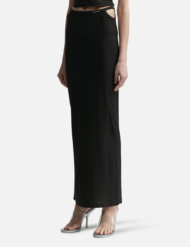 Alexander Wang G-String Rib Knit Cotton Jersey Skirt 2