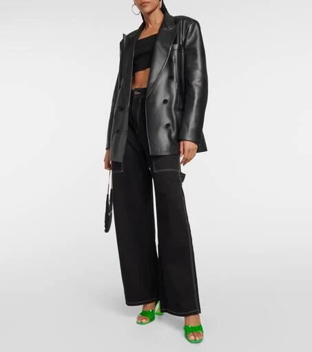 Amina Muaddi Lupita PVC mules 2