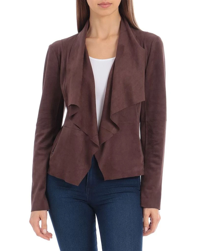 Bagatelle Faux-Suede Drape-Front Jacket 1