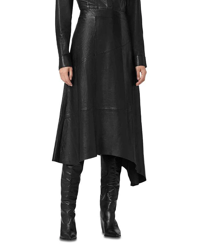 blue dress for baby girl AllSaints Kadi Leather Dress Black Size US 2 Long Sleeve Mini NEW –  Celebrity Owned main image 0