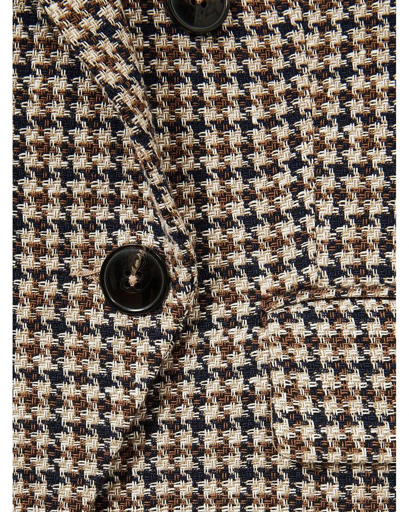 REISS Evie Double Breasted Textured Check Blazer 6