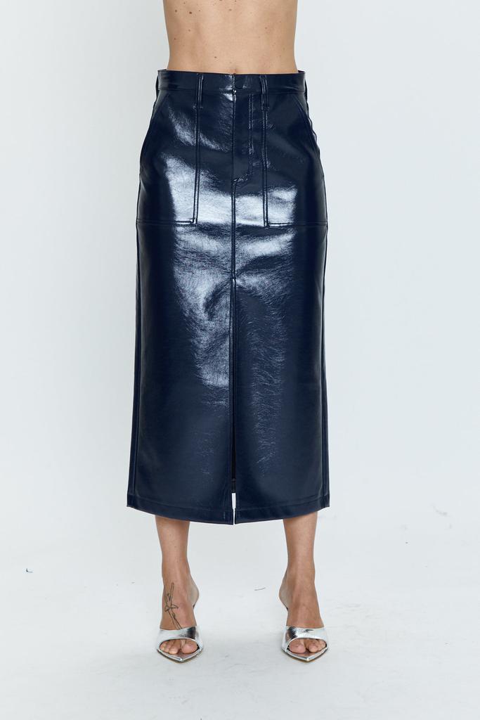 Pistola Denim Alice Utility Midi Skirt - Navy Vinyl