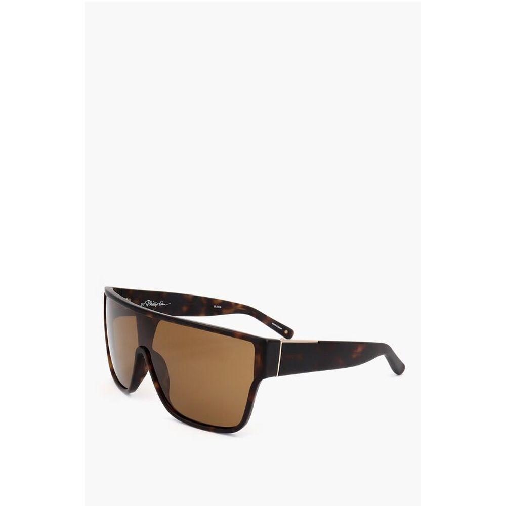 Linda Farrow PHILLIP LIM Shield Sunglasses with Tortoiseshell Men's Frame