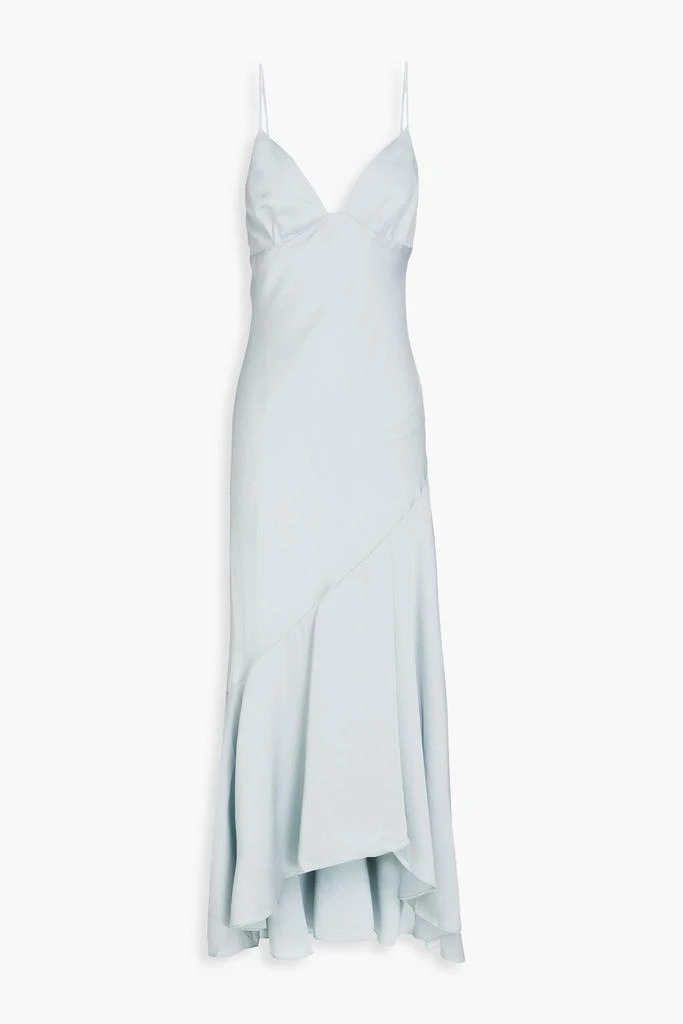 Shona Joy Asymmetric satin-crepe maxi dress 1