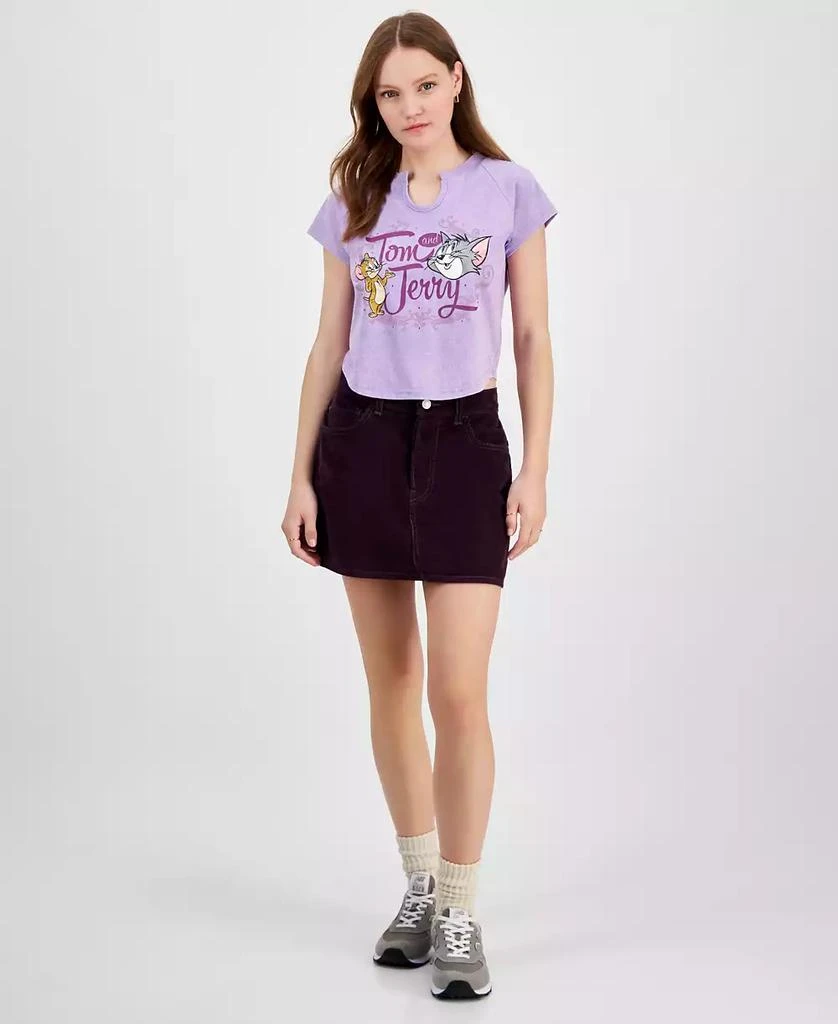 Freeze 24-7 Juniors' Tom & Jerry Embellished Raglan Baby Tee 2