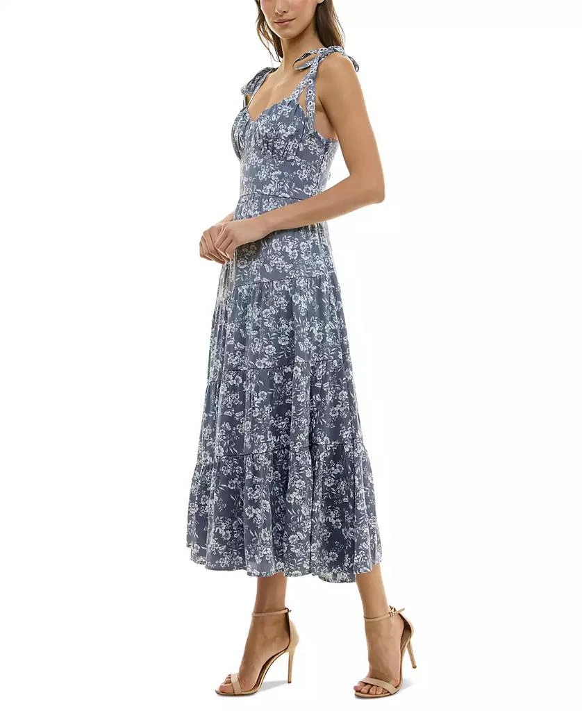 Trixxi Juniors' Sweetheart-Neck Tie-Strap Tiered Dress 4