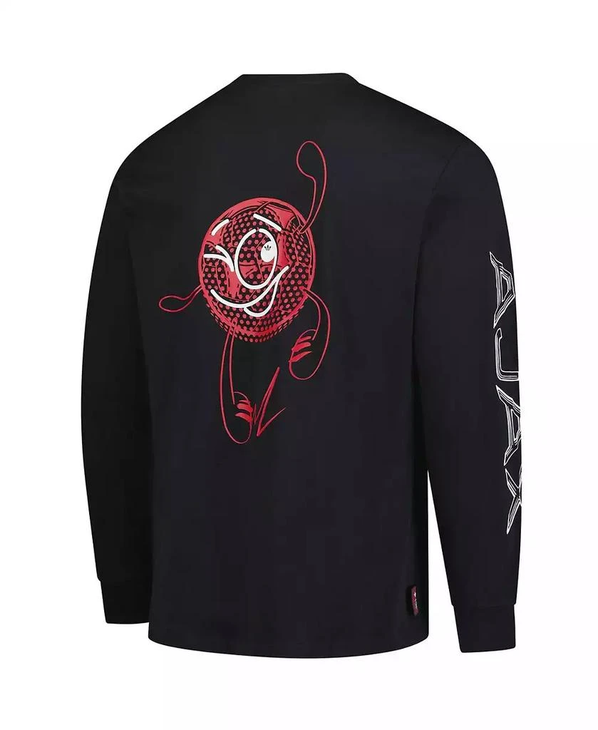 Adidas Men's Black Ajax Culturewear Graphic Long Sleeve T-Shirt 2