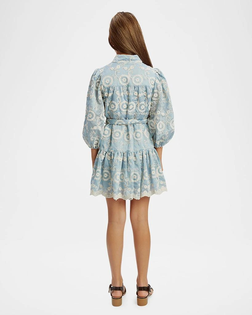 Bardot Girl's Mila Embroidered Floral-Print Shirt Dress, Size 7-14 4