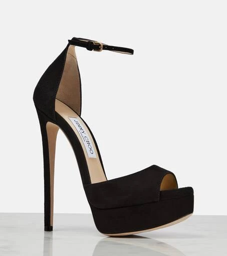 Jimmy Choo Max 150 suede platform sandals 6