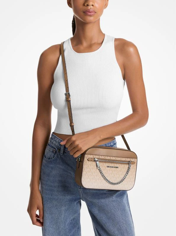Michael Kors Jet Set Large Ombré Signature Logo Crossbody Body 4