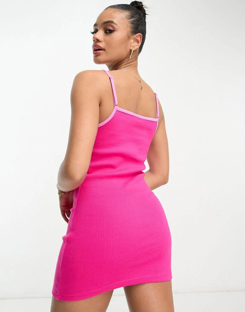 Fila Fila rib mini dress in pink 3