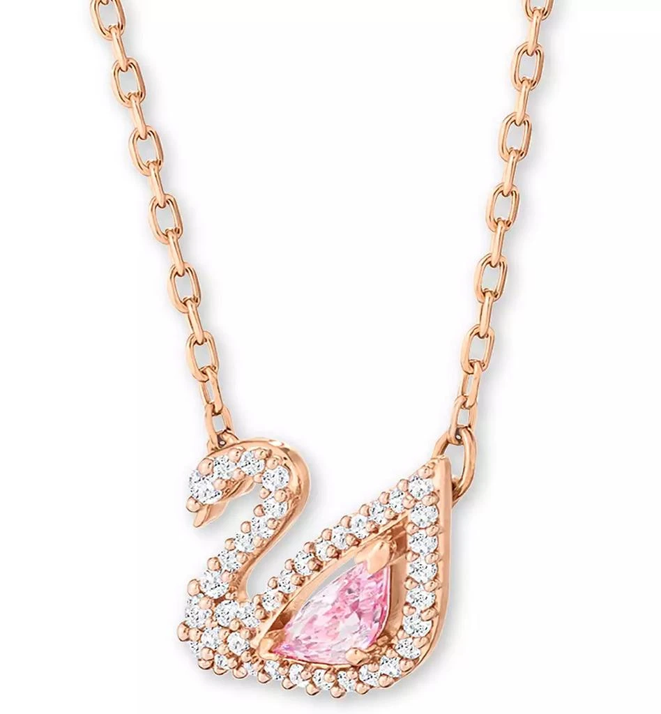 Swarovski Rose Gold-Tone Crystal Swan Pendant Necklace, 14-7/8" + 2" extender 3