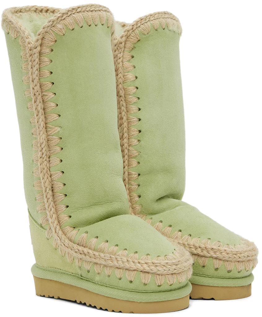 Mou SSENSE Exclusive Kids Green Boots 4