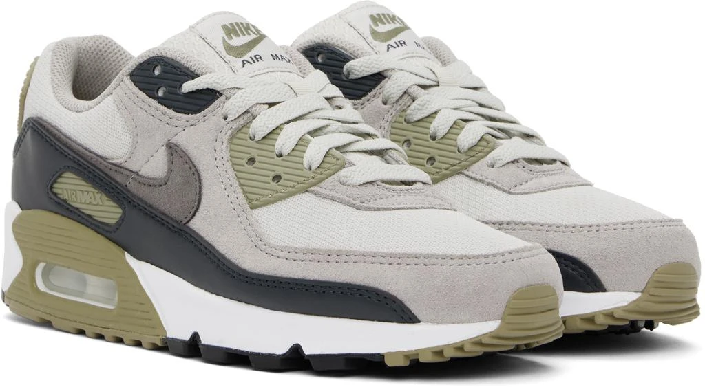 NIKE Gray & Khaki Air Max 90 Sneakers 4