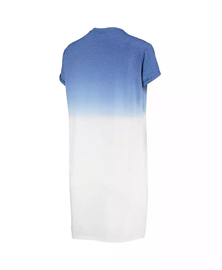 Junk Food Women's Heathered Royal and White New England Patriots Ombre Tri-Blend T-shirt Dress 4
