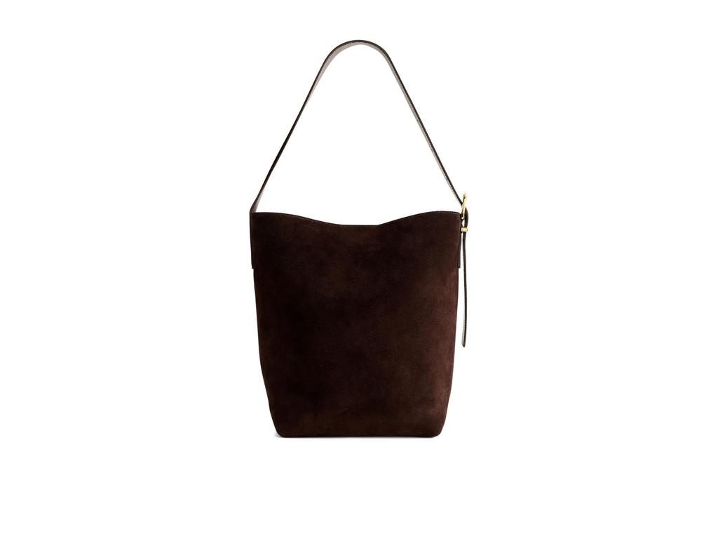 Madewell The Essential Bucket Tote in Suede