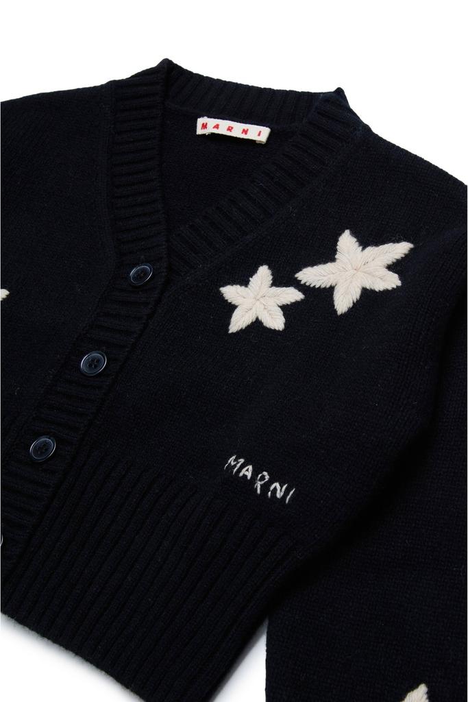 Marni Kids Logo Embroidered Knit Cardigan – On Sale Now with