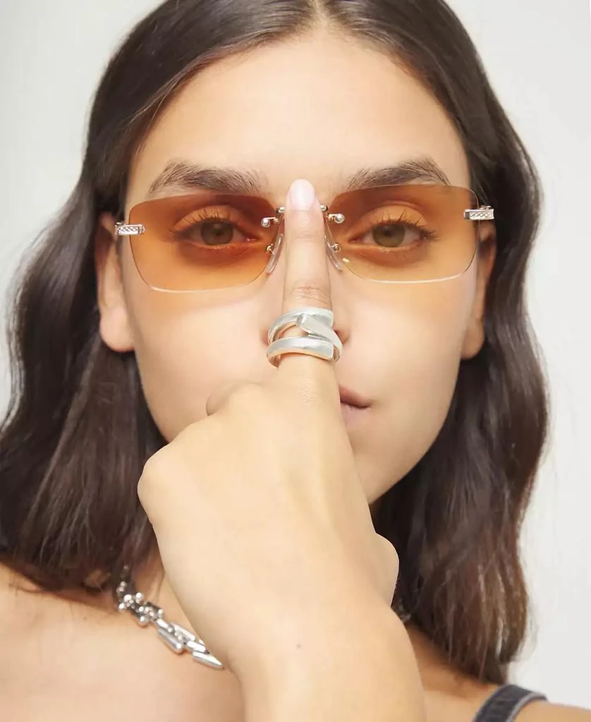 UNOde50 Sterling Silver Plated Alloy Ring in the Shape of a Tube 3