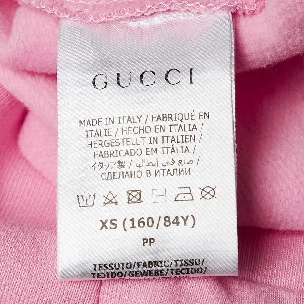 Gucci Gucci Pink Embroidered Cotton Sweatshirt Hoodie XS 5