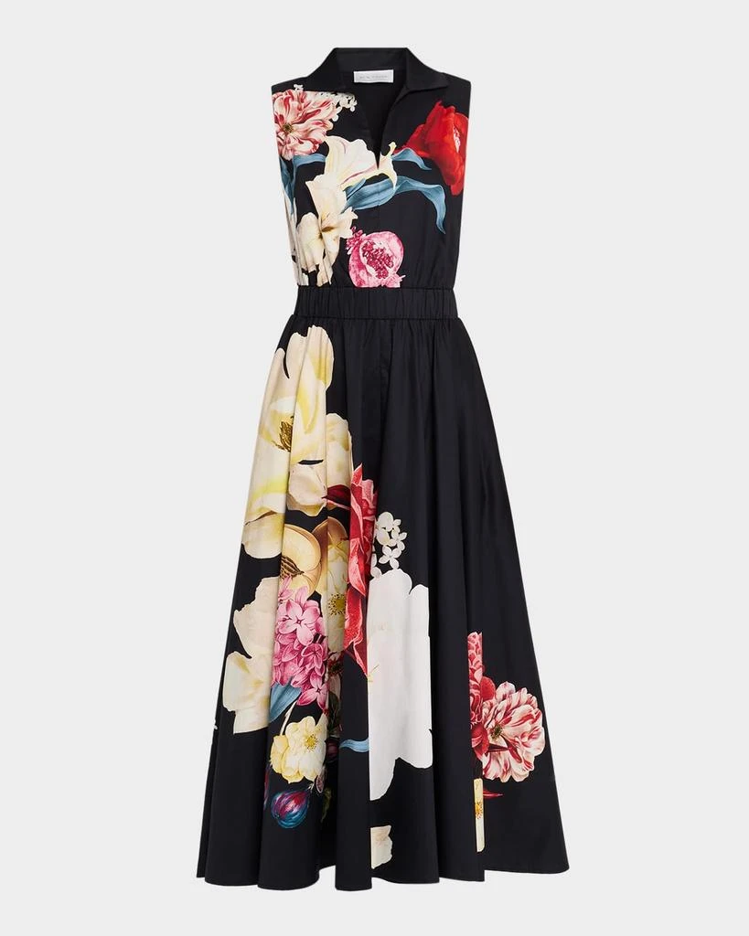 knee length dresses for ladies Athena Wavy-pattern Lace Maxi Dress in Black L / Black