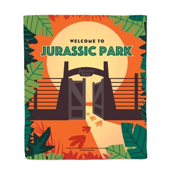 Jurassic Park Jurassic Park Gates Fleece Blanket 1
