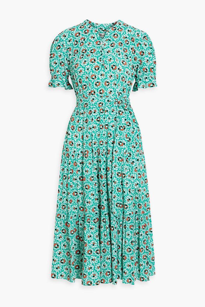 Diane von Furstenberg Kramer tiered printed crepe midi dress