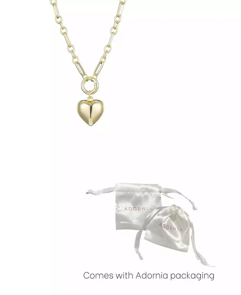 ADORNIA Gold Puffy Heart Link Necklace 6