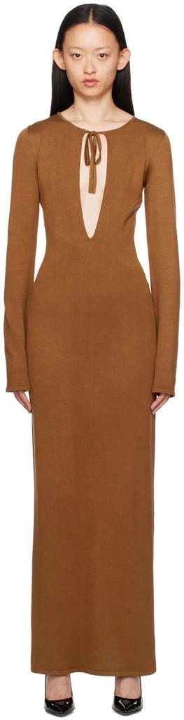 brown keyhole dress Taylor Keyhole Mini Dress