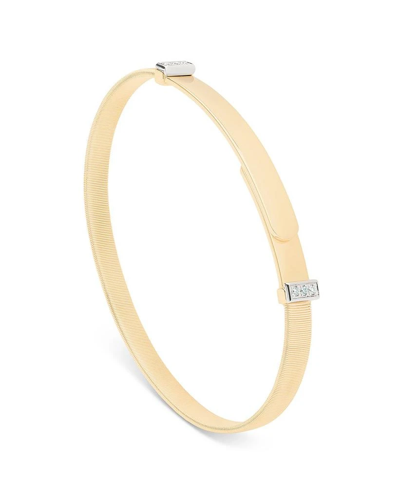 Marco Bicego 18K Yellow Gold Masai Diamond Pavé Two Station Thin Bangle Bracelet 1