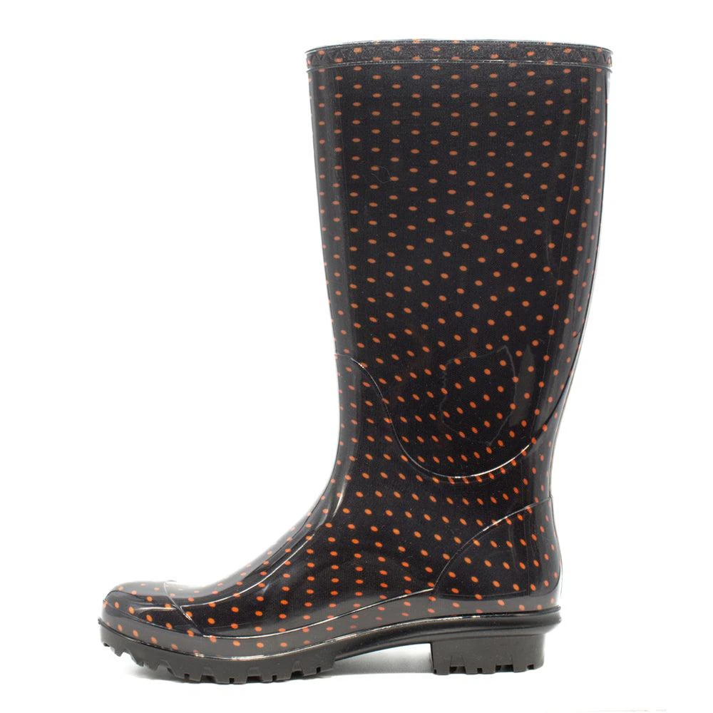 Gameday Boots Oklahoma State University Polka Dot Round Toe Rain Boots 3