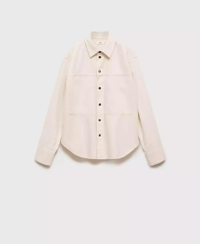 Mango Women's Pockets Detail Denim Overshirt 3