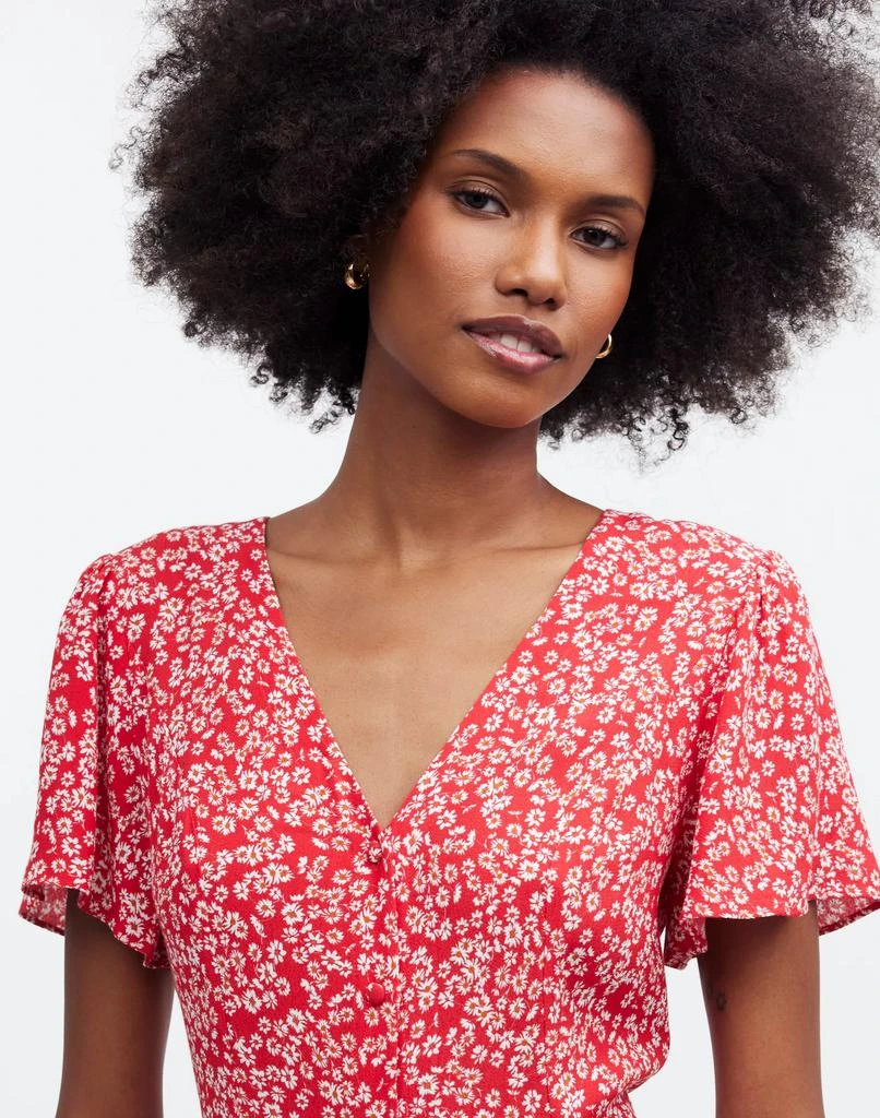 Madewell Flutter-Sleeve Mini Dress in Floral 5