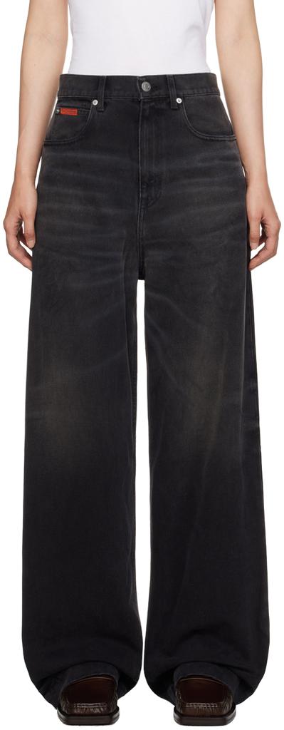 Martine Rose Black Wide-Leg Jeans