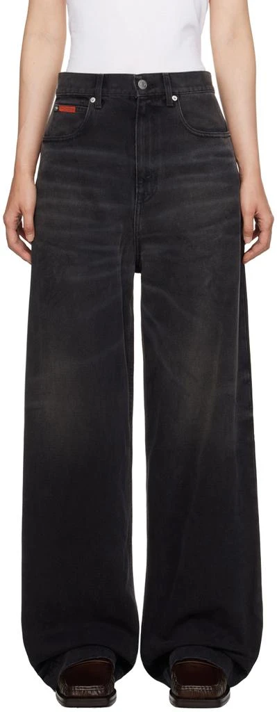 Martine Rose Black Wide-Leg Jeans 1