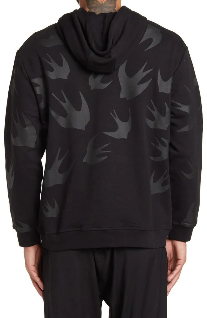 MCQ Alexander McQueen Bird Print Boyfriend Pullover Hoodie 2