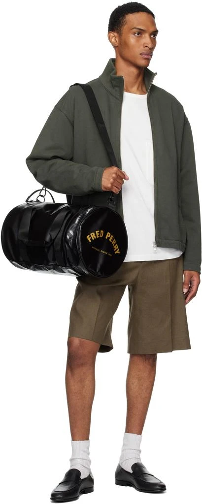 Fred Perry Brown Tonal Barrel Duffle Bag 4