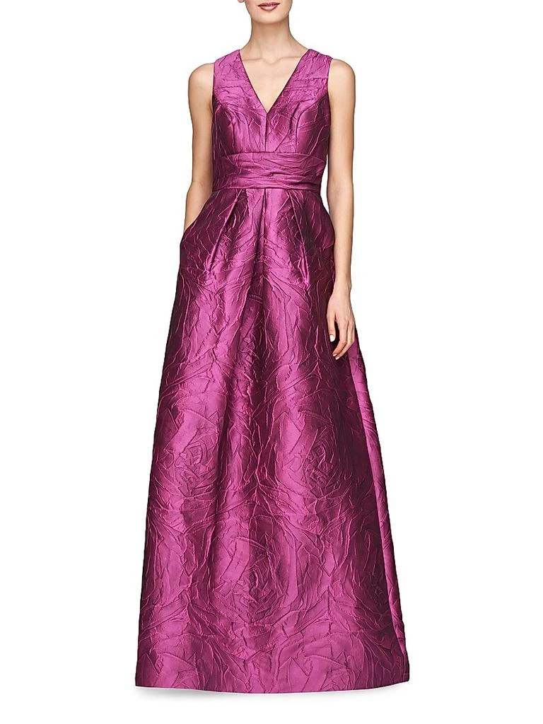 Kay Unger Mariah Jacquard Textured Gown 2