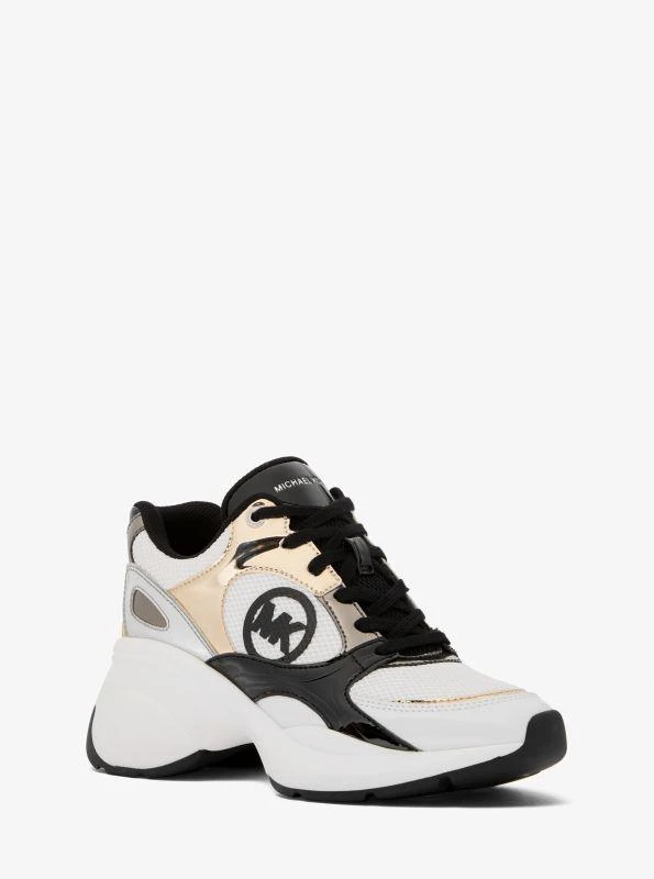 Michael Kors Zuma Metallic and Mesh Trainer 1