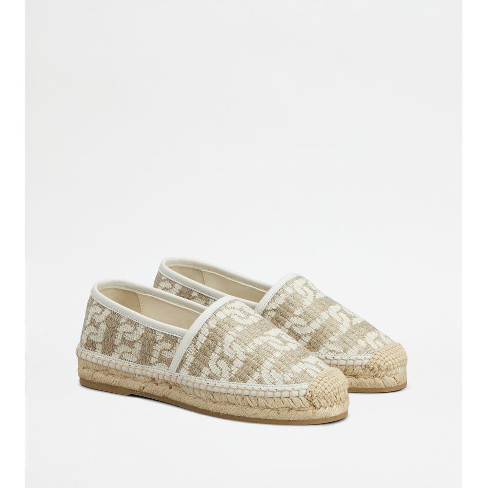 Tod's Kate Espadrilles in Canvas and Leather