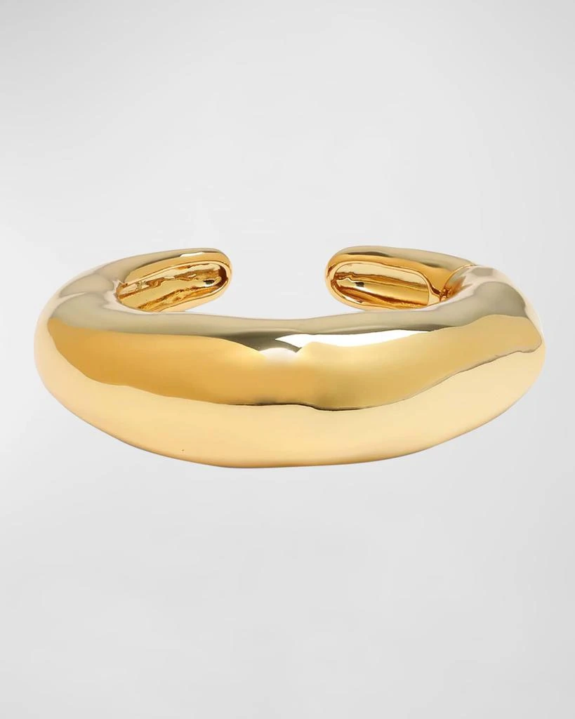 Alexis Bittar Large Molten Gold Hinged Cuff Bracelet 1