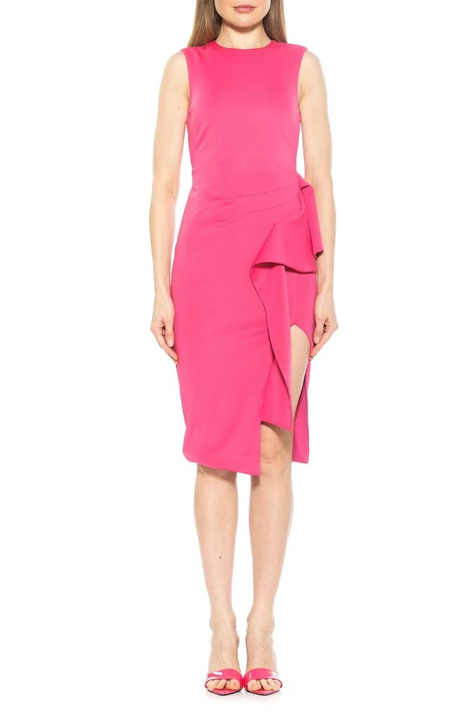 ALEXIA ADMOR Valeri Asymmetric Ruffle Cocktail Dress 1
