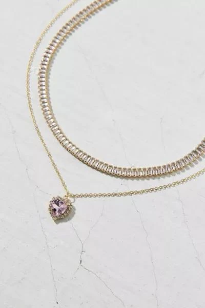 Urban Outfitters Penelope Rhinestone Layered Necklace 2