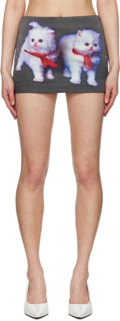 Ashley Williams Black Printed Miniskirt 1
