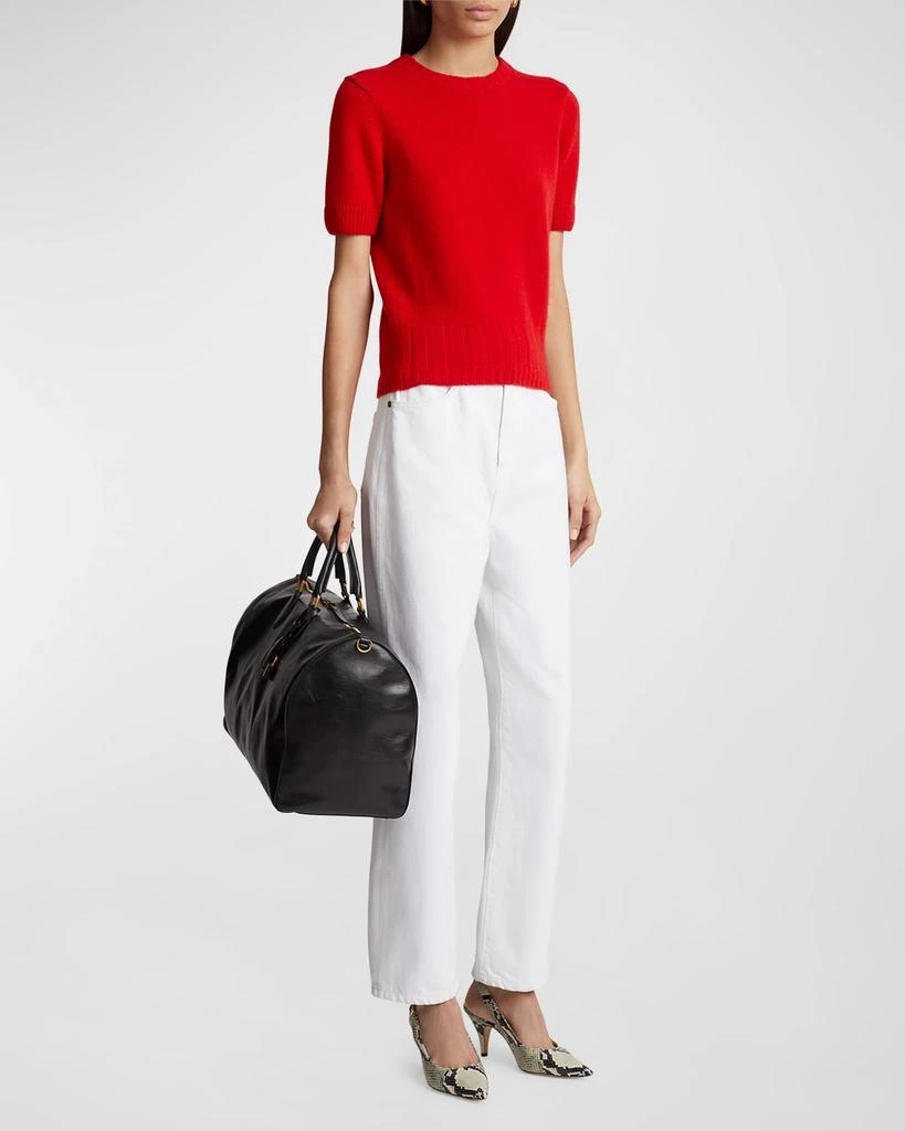 Khaite Luphia Puff-Sleeve Cashmere Sweater 7