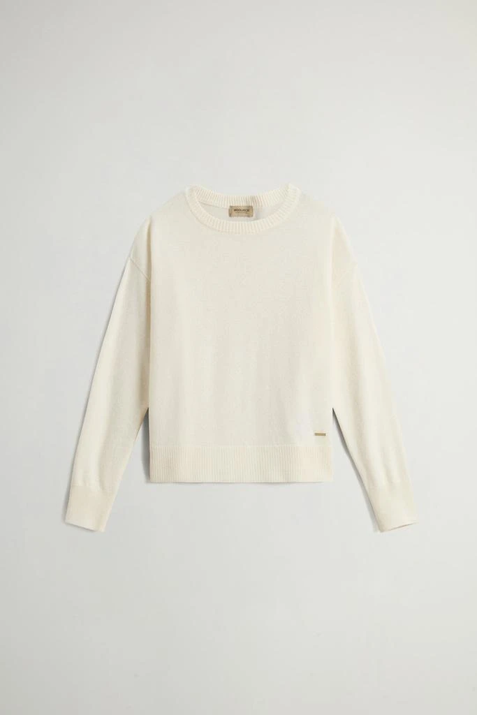 Woolrich Crewneck Sweater in Virgin Wool and Cashmere Blend - Women - Black 5