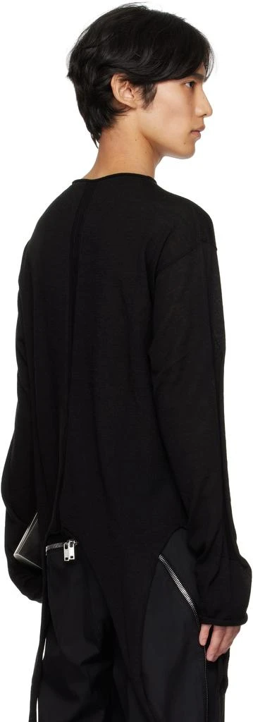 Rick Owens Black Concordians Slashed Pull Sweater 3