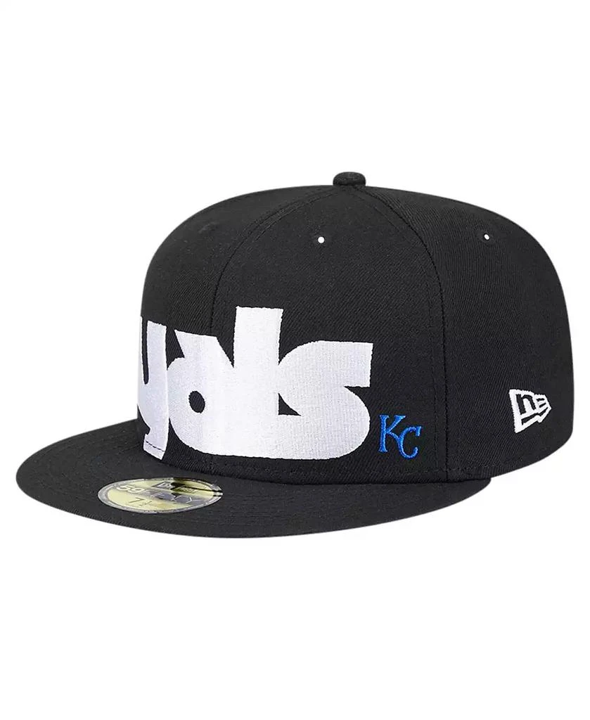 New Era Men's Black Kansas City Royals Checkered Undervisor 59FIFTY Fitted Hat 4