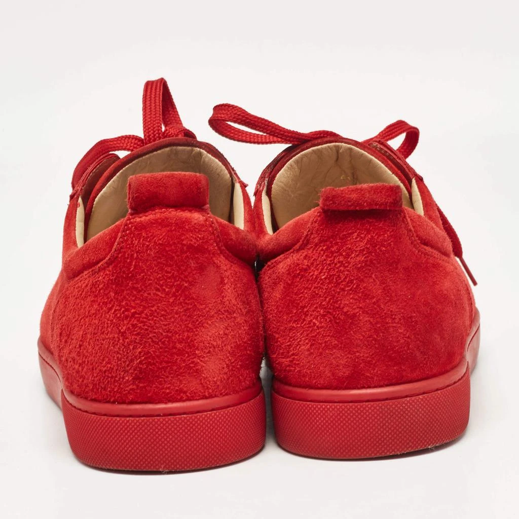 Christian Louboutin Christian Louboutin Red Suede Louis Junior Spikes Low Top Sneakers Size 43.5 5